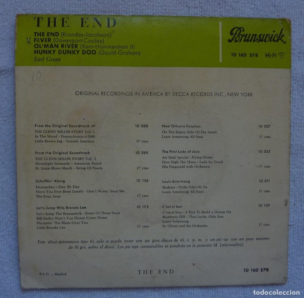 Discos de vinilo: EARL GRANT // THE END+3 // 1960 // EP - Foto 2