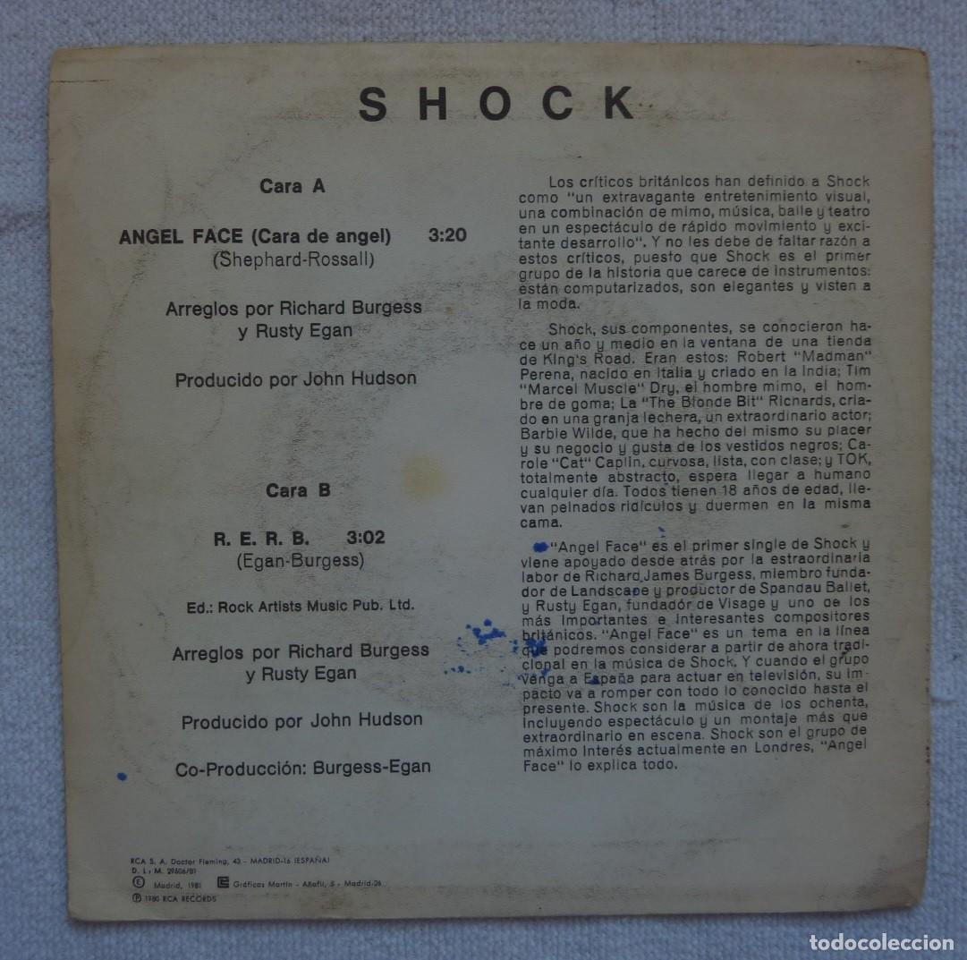 Discos de vinilo: SHOCK // ANGEL FACE // PROMOCIONAL // 1981 // SINGLE - Foto 2