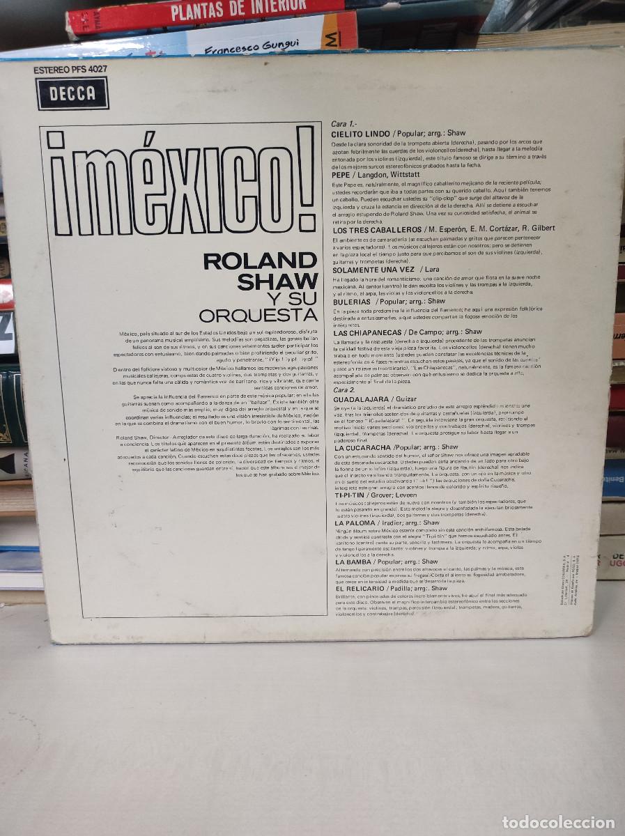 Discos de vinilo: ROLAND SHAW Y SU ORQUESTA MEXICO - Foto 2
