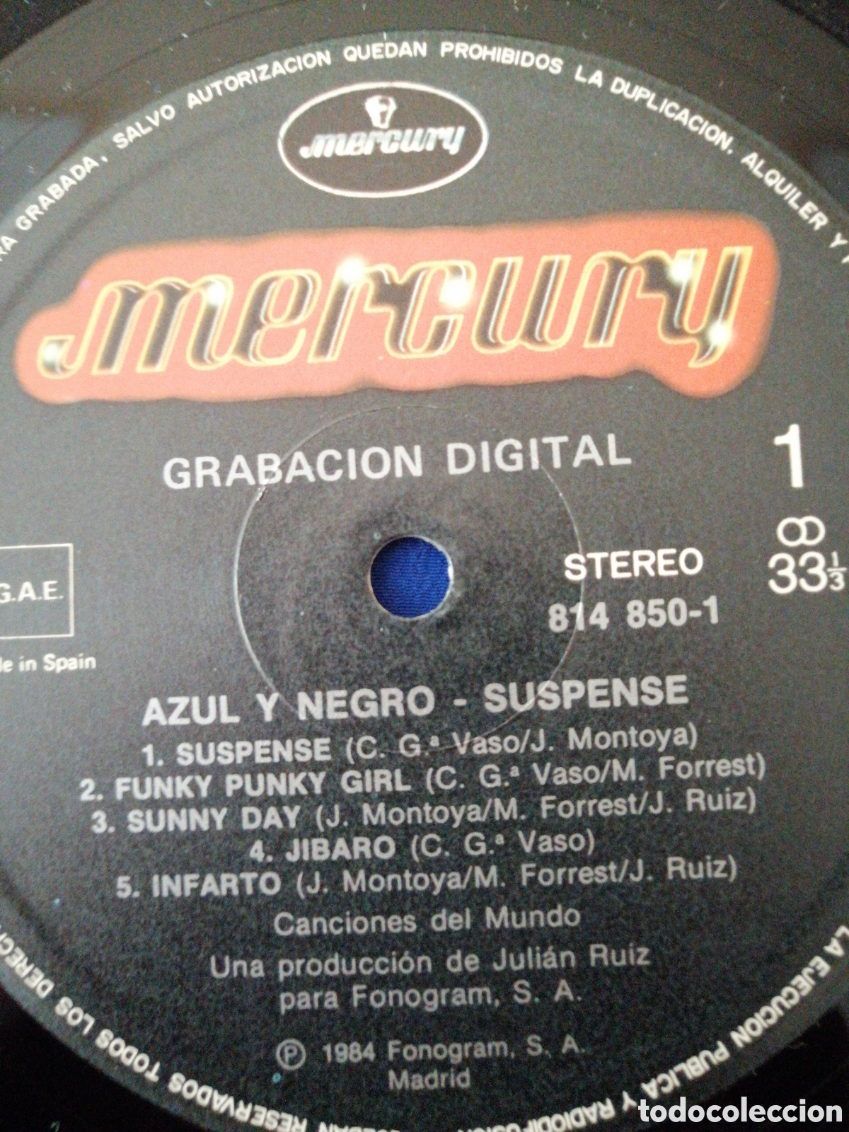 Discos de vinilo: AZUL Y NEGRO SUSPENSE 1984 - Foto 7