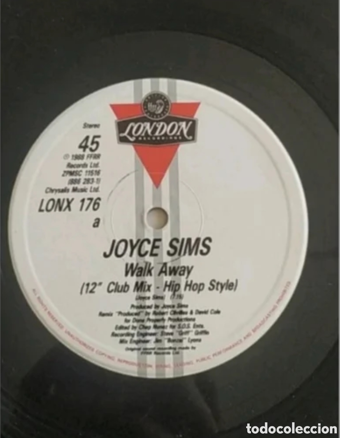 Discos de vinilo: Maxi single Joyce Sims. Walk Away Remix - Foto 3