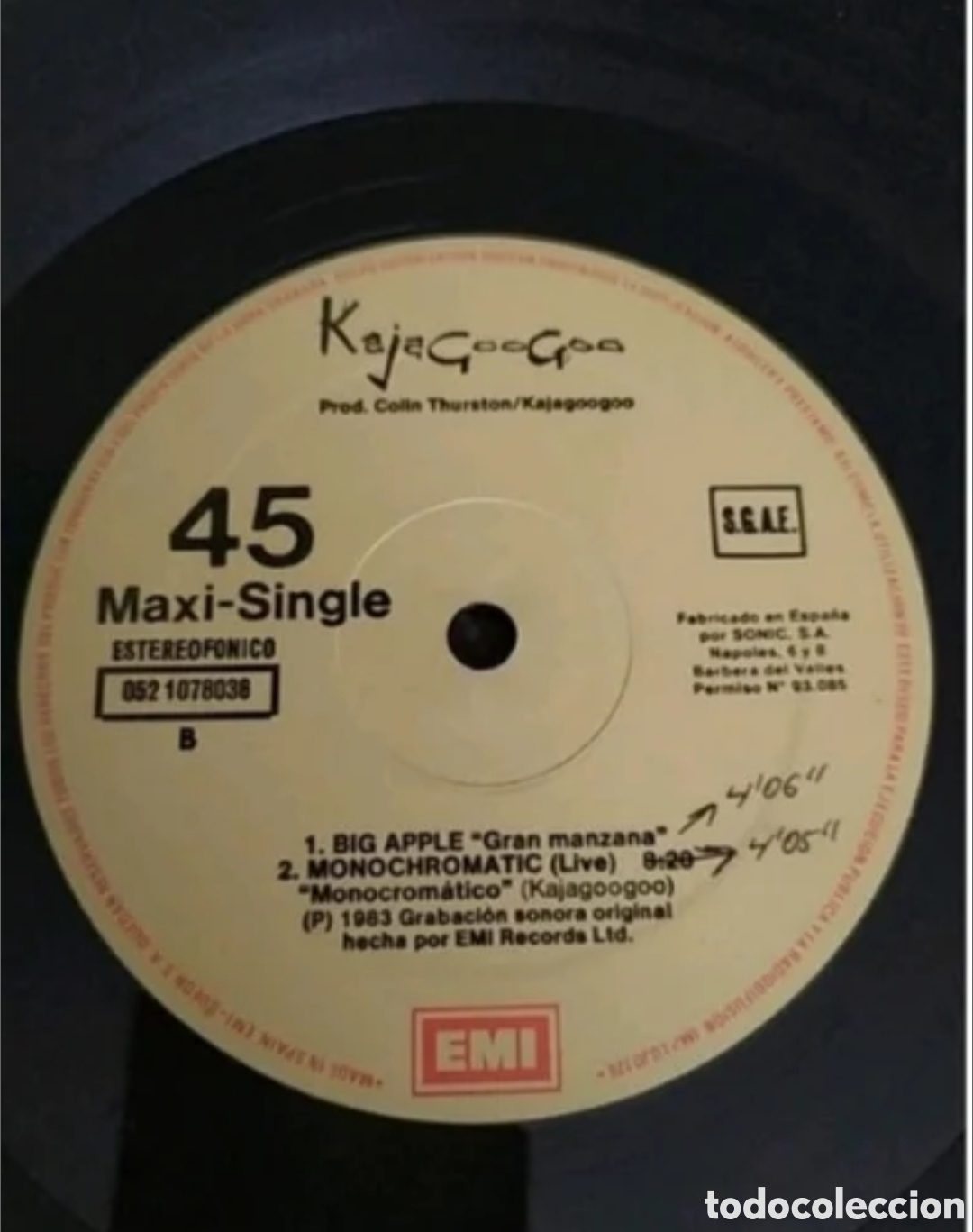 Discos de vinilo: Maxi single Kajagoogoo. Big Apple - Foto 4