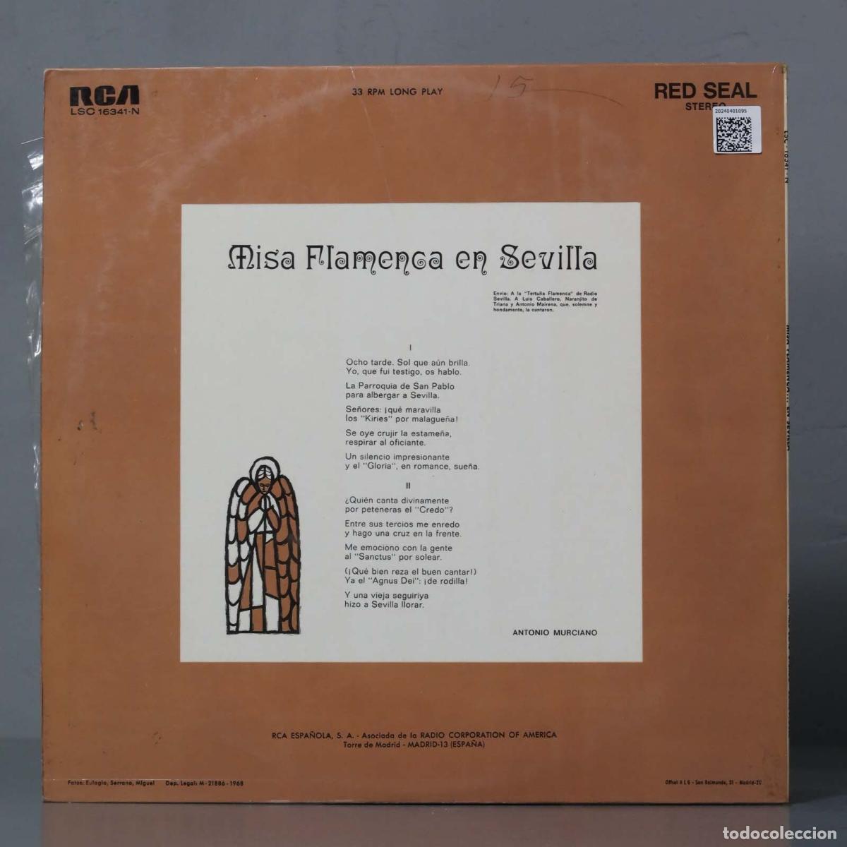 Discos de vinilo: LP. Misa Flamenca... En Sevilla - Foto 2
