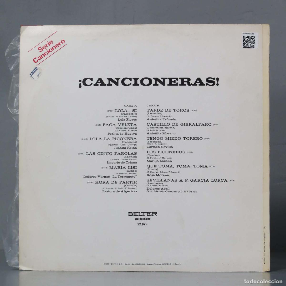 Discos de vinilo: LP. CANCIONERAS. BELTER - Foto 2