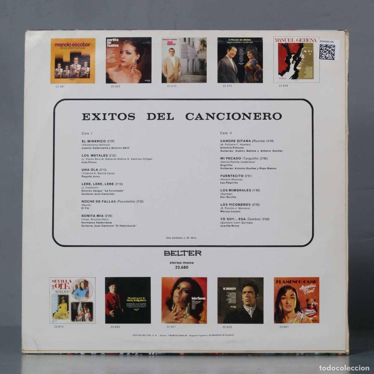 Discos de vinilo: LP. &Eacute;xitos Del Cancionero - Foto 2