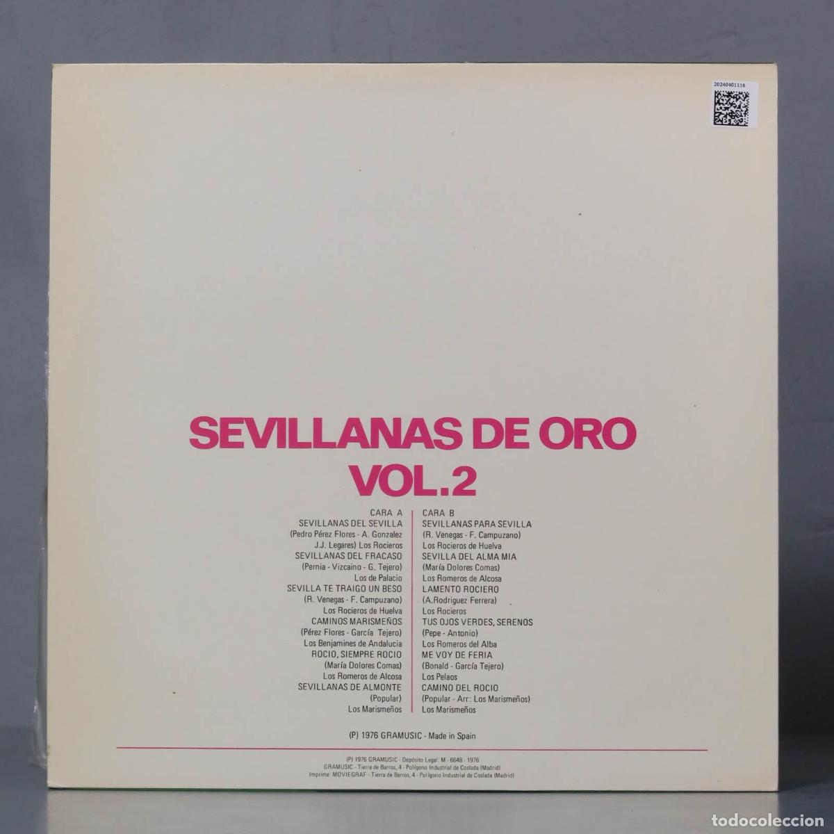 Discos de vinilo: LP. Sevillanas De Oro, Vol. 2 - Foto 2