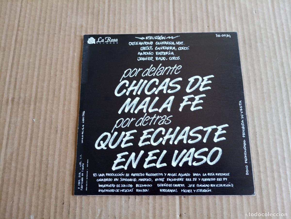 Discos de vinilo: ESTURION - CHICAS DE MALA FE SINGLE 1989 - Foto 3