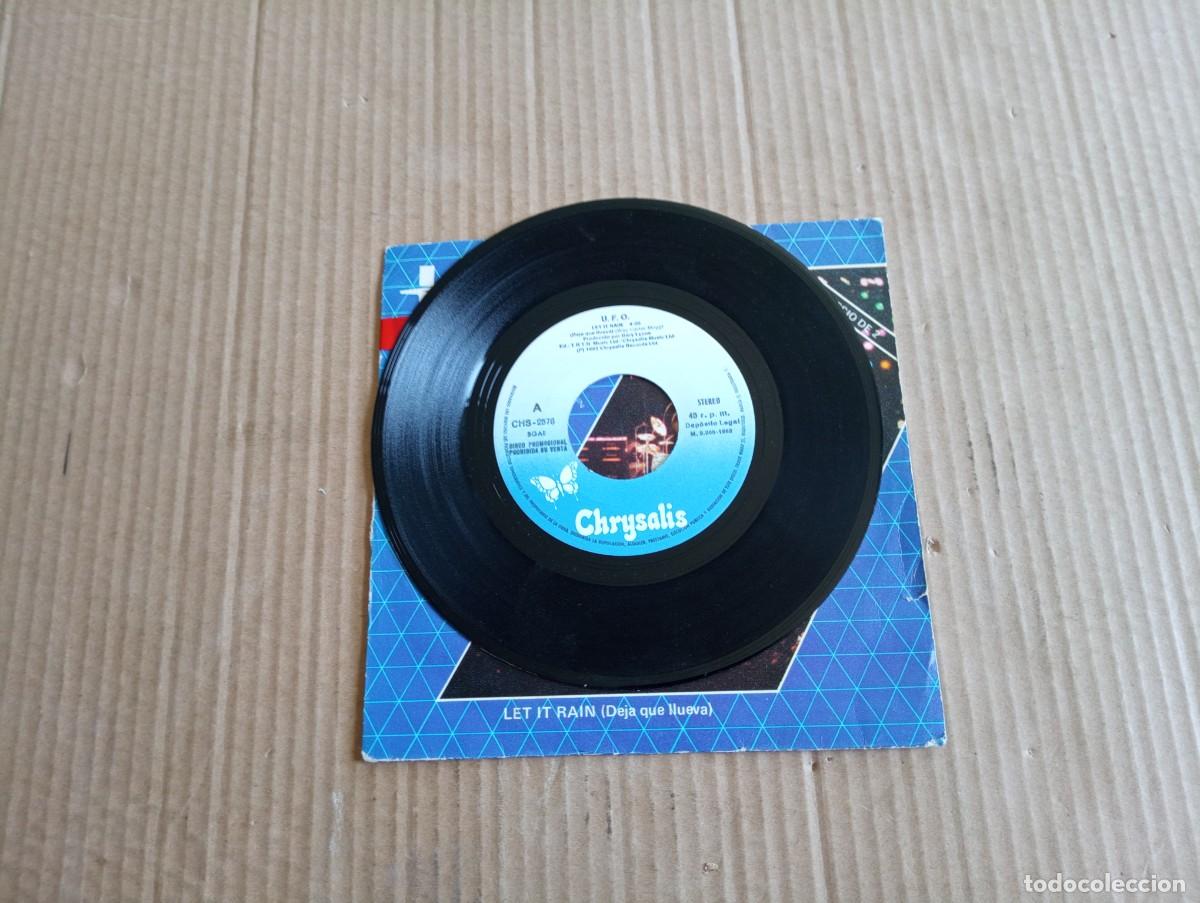 Discos de vinilo: UFO - LET IT RAIN SINGLE 1982 EDICION ESPA&Ntilde;OLA - Foto 2