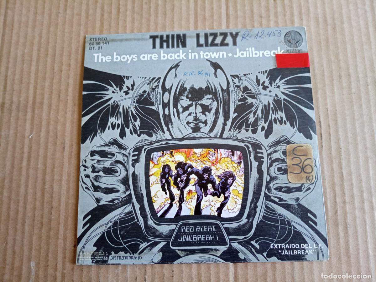 Discos de vinilo: THIN LIZZY - THE BOYS ARE BACK IN TOWN SINGLE 1976 - Foto 4