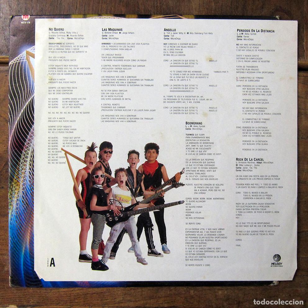 Discos de vinilo: MICRO CHIPS - NI&Ntilde;OS EL&Eacute;CTRICOS - 1988 - M&Eacute;XICO - Foto 3