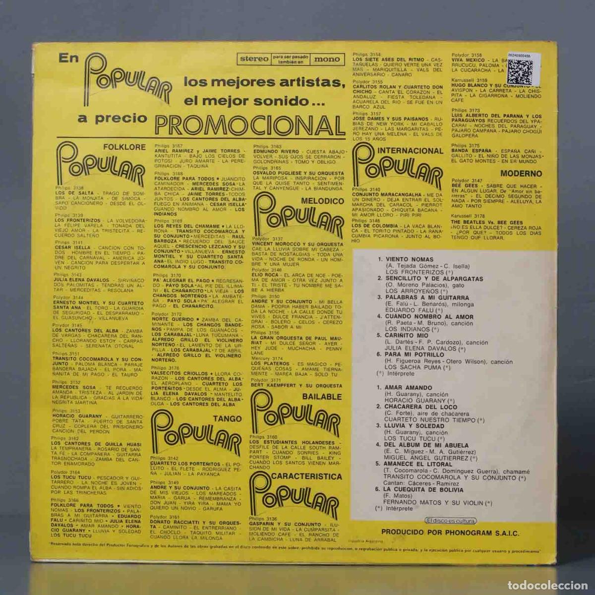 Discos de vinilo: LP. Folklore Para Todos - Popular - Foto 2
