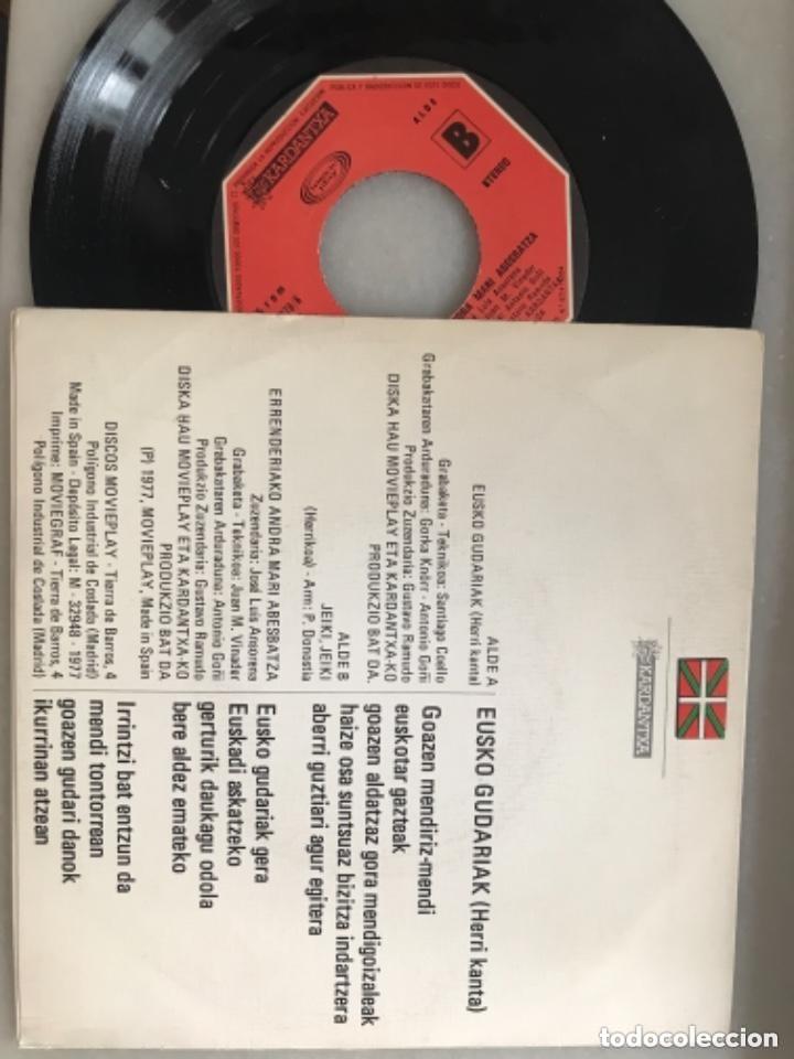 Discos de vinilo: Single Eusko gudariak.. Popular Euskadi - Foto 2