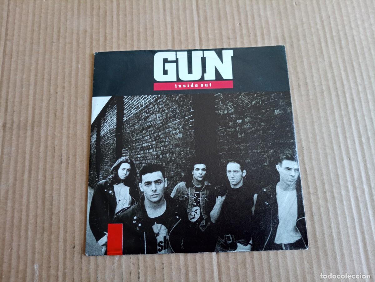 Discos de vinilo: GUN - INSIDE OUT SINGLE 1989 EDICION EUROPEA - Foto 1