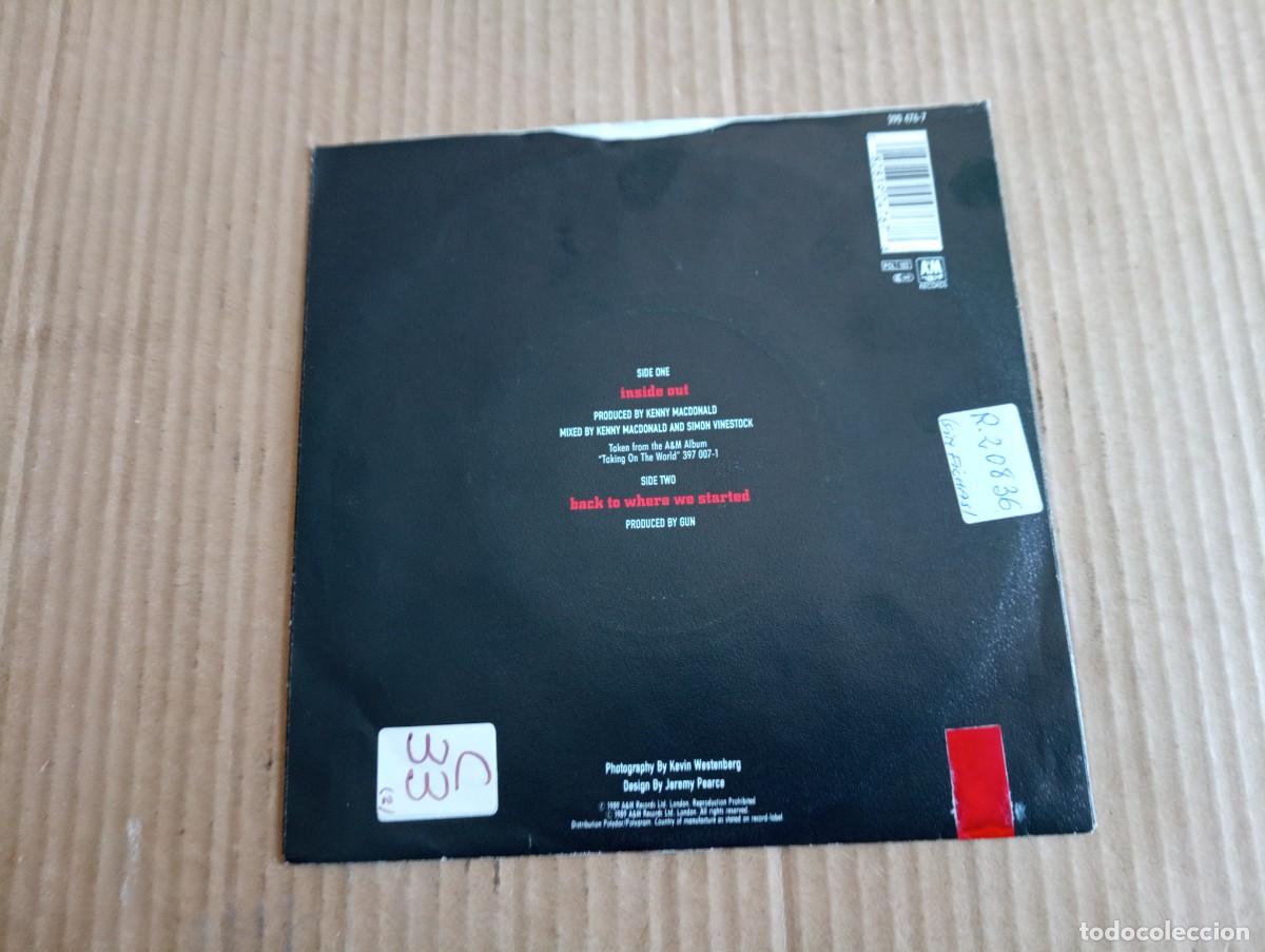 Discos de vinilo: GUN - INSIDE OUT SINGLE 1989 EDICION EUROPEA - Foto 3