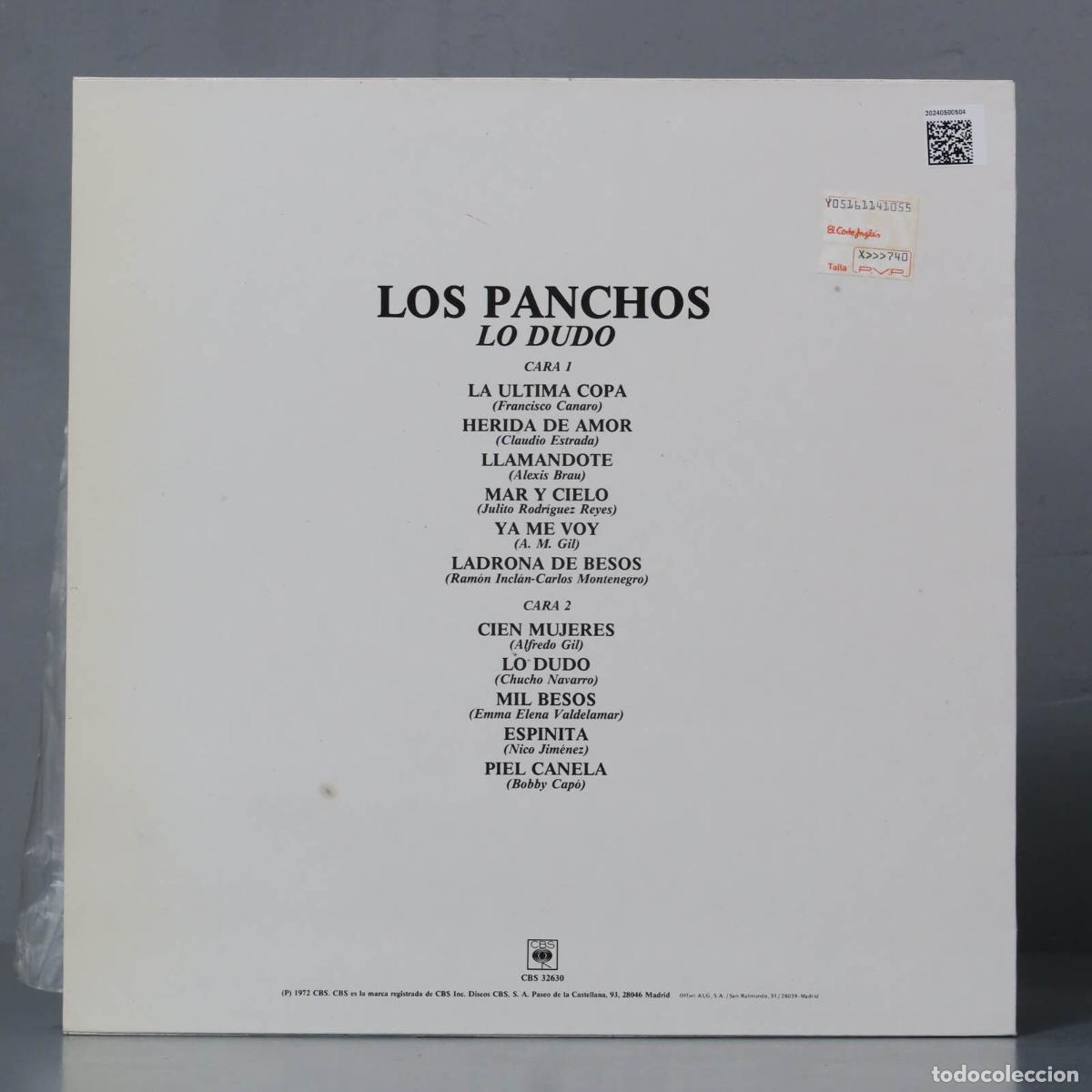 Discos de vinilo: LP. Los Panchos &ndash; Lo Dudo - Foto 2