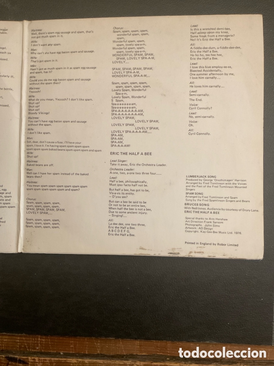 Discos de vinilo: Monty Python-Python On Song (2 discos) - Foto 4