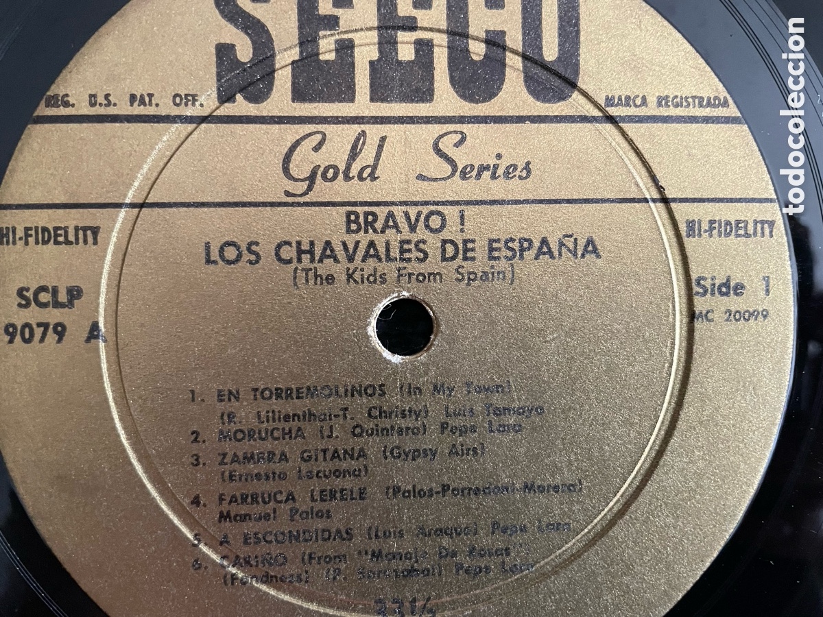 Vinyl records: Lp 1956, New York. Los chavales de Espa&ntilde;a. Bravo! Serv&iacute;