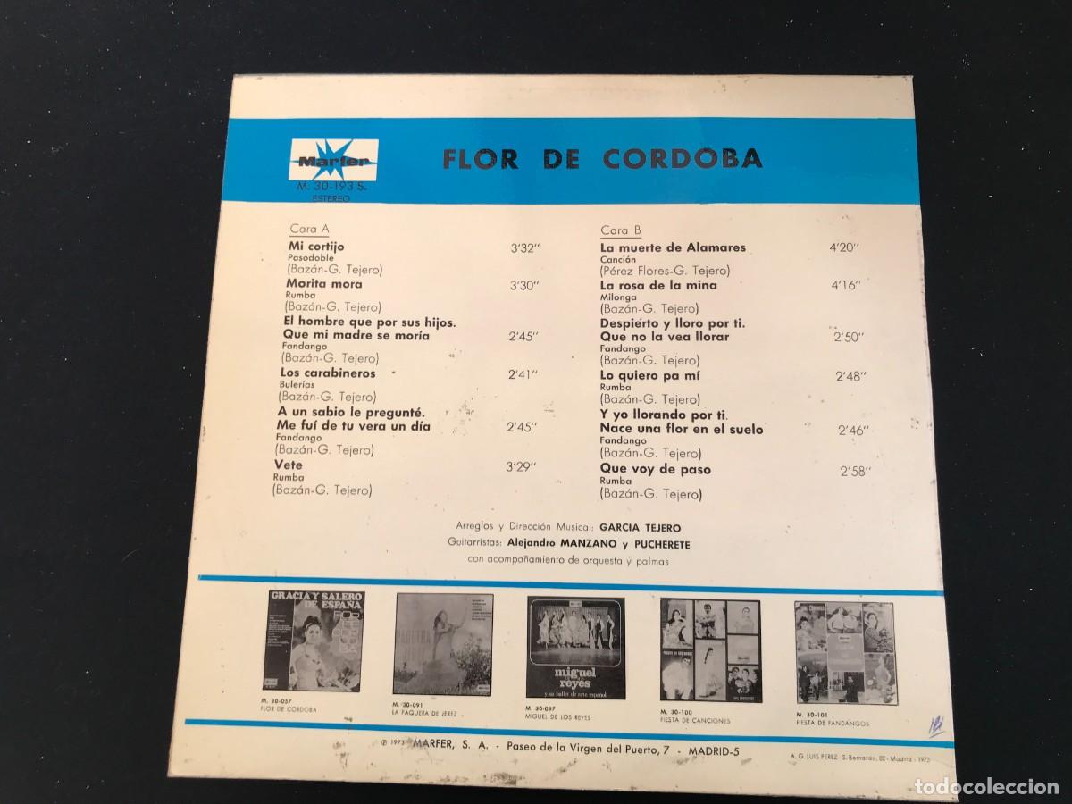 Discos de vinilo: DISCOS LP: - FLOR DE CORDOBA - Foto 2