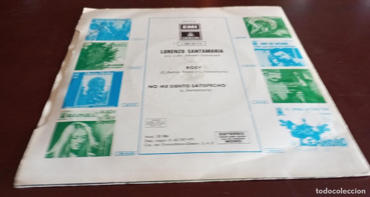 Discos de vinilo: LORENZO SANTAMARIA - ROSY - SINGLE - Foto 2