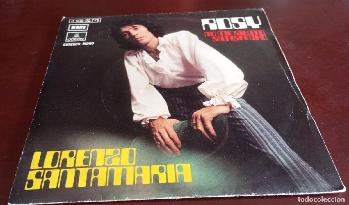 Discos de vinilo: LORENZO SANTAMARIA - ROSY - SINGLE - Foto 1
