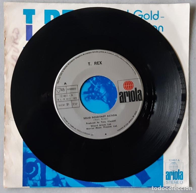 Discos de vinilo: T. Rex. Solid gold- Easy action/ Born to boogie. Ariola, Spain 1972 single - Foto 3