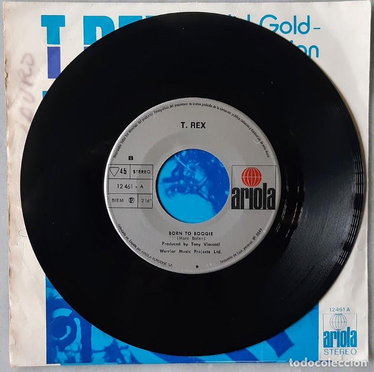 Discos de vinilo: T. Rex. Solid gold- Easy action/ Born to boogie. Ariola, Spain 1972 single - Foto 4