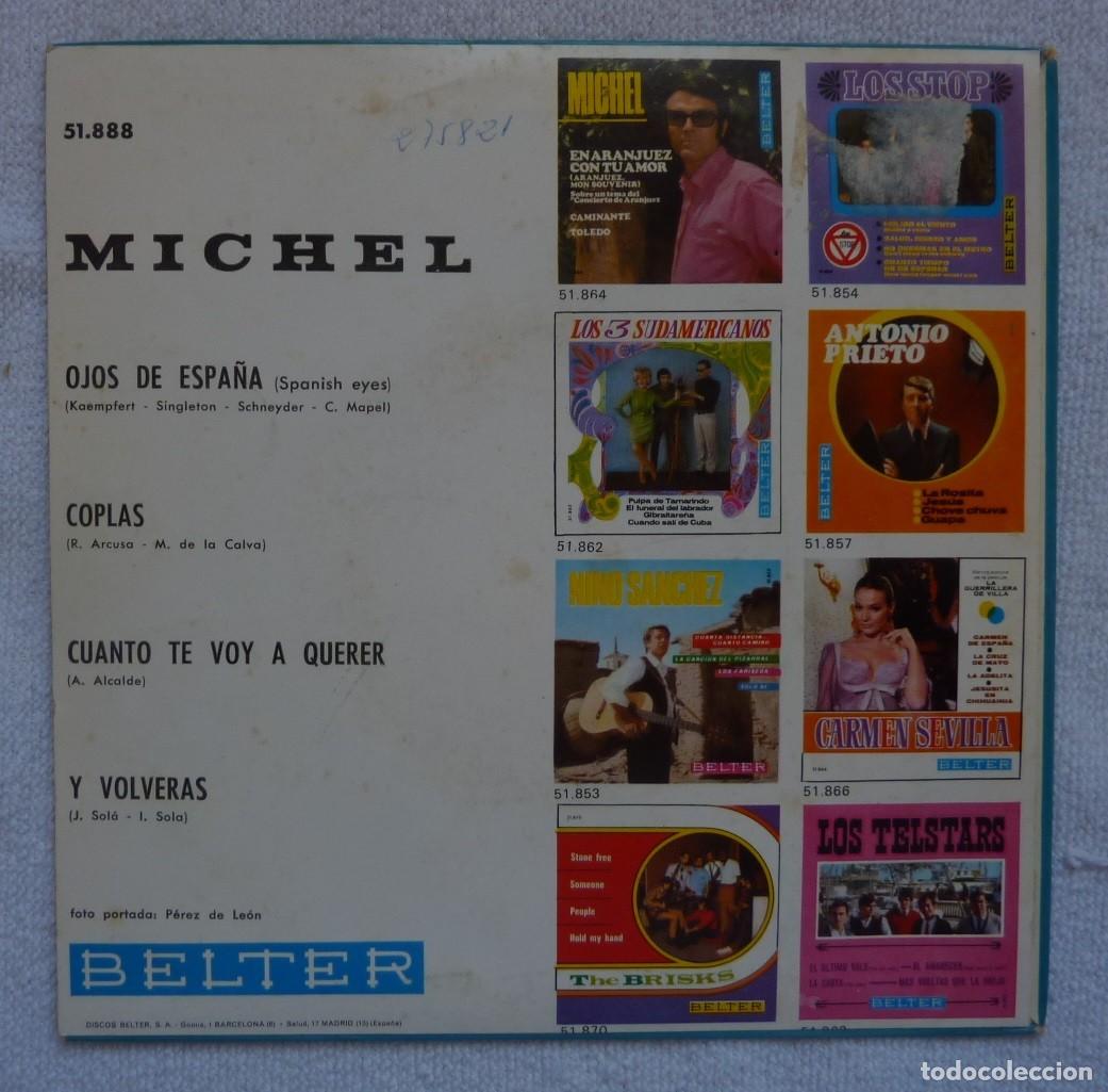 Discos de vinilo: MICHEL // OJOS DE ESPA&Ntilde;A+3 // 1968 // EP - Foto 2