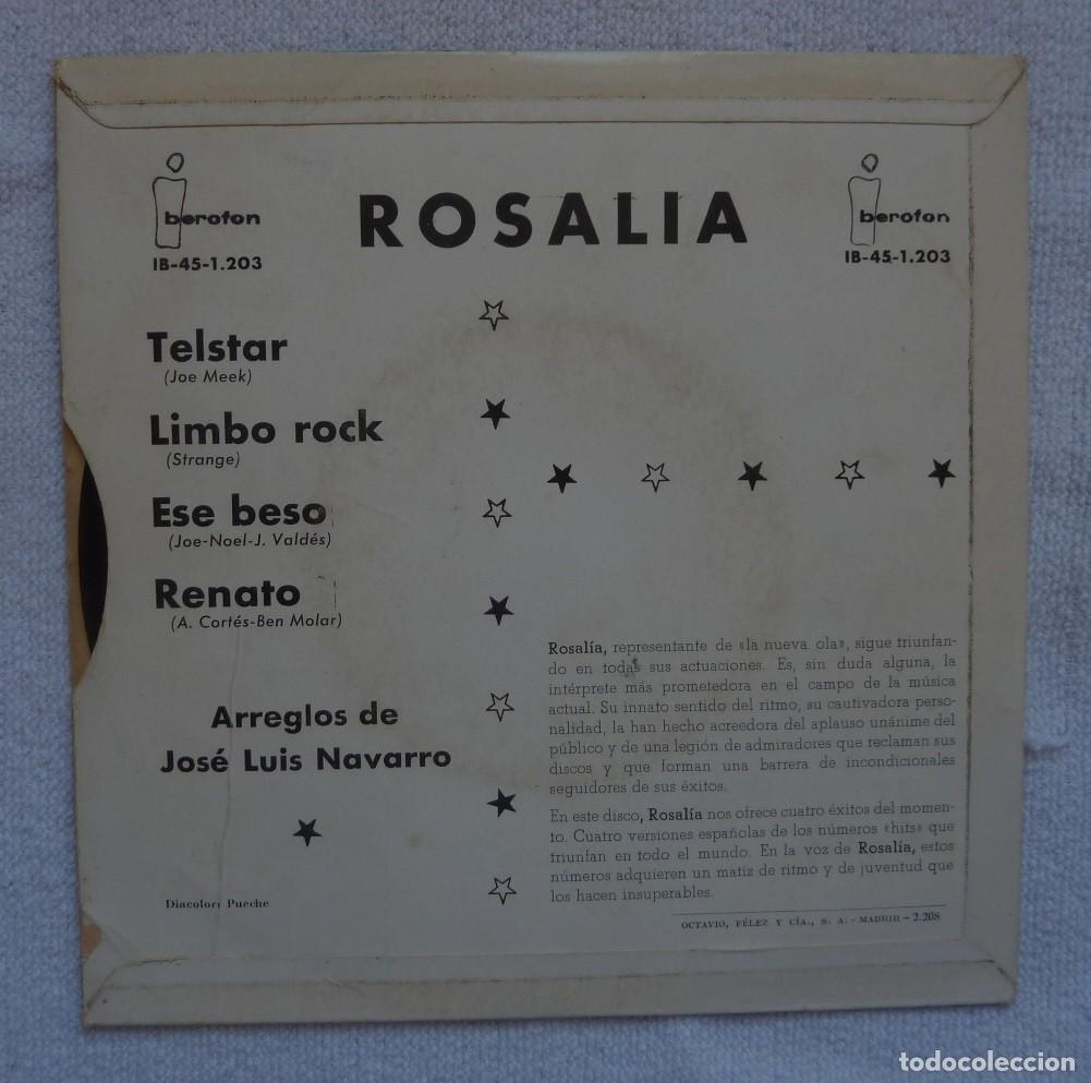 Discos de vinilo: ROSALIA // TELSTAR+3 // 1963 // EP - Foto 2