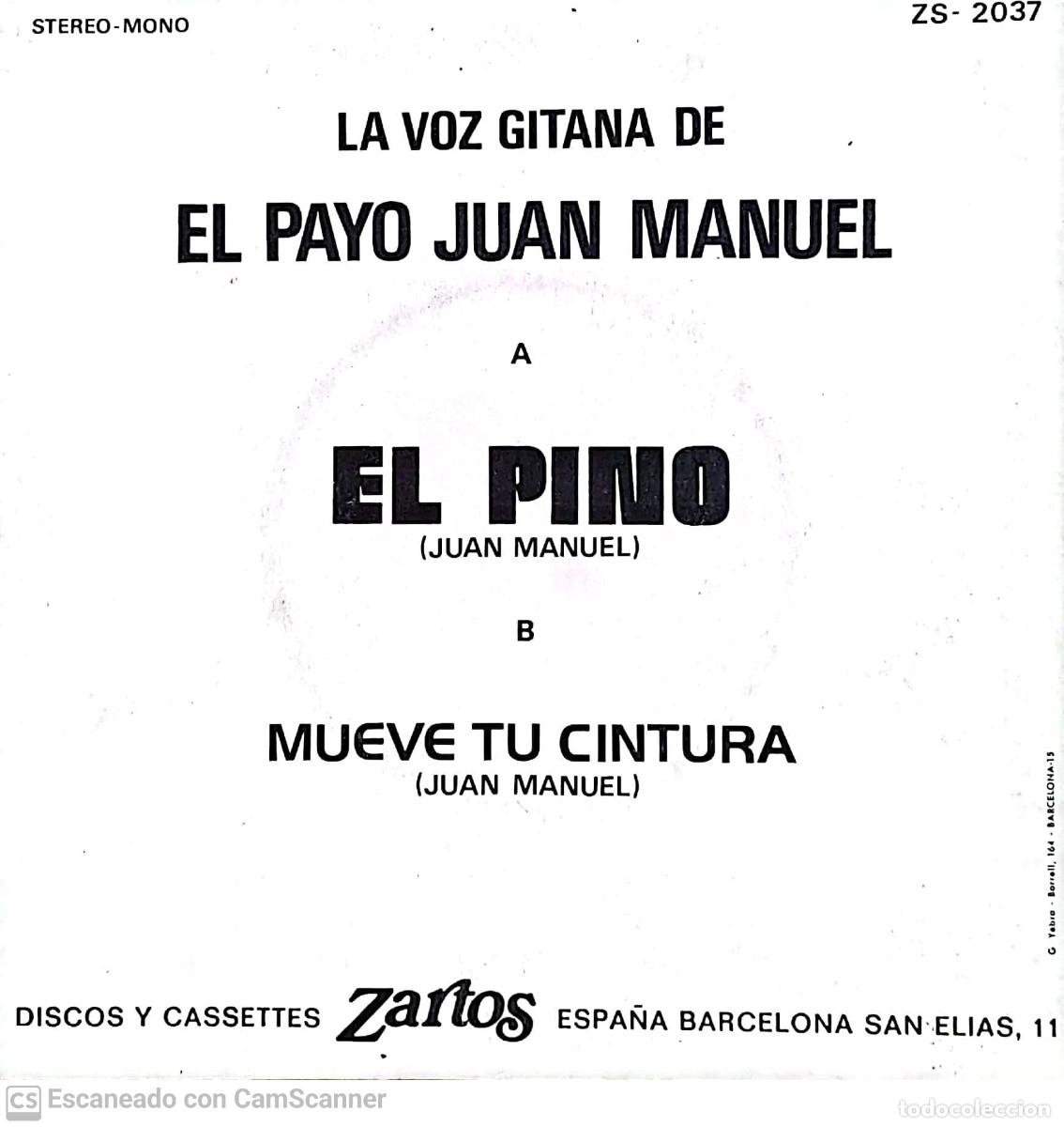 Discos de vinilo: La &rdquo;Voz Gitana&rdquo; De El Payo Juan Manuel* &lrm;&ndash; El Pino - Foto 2
