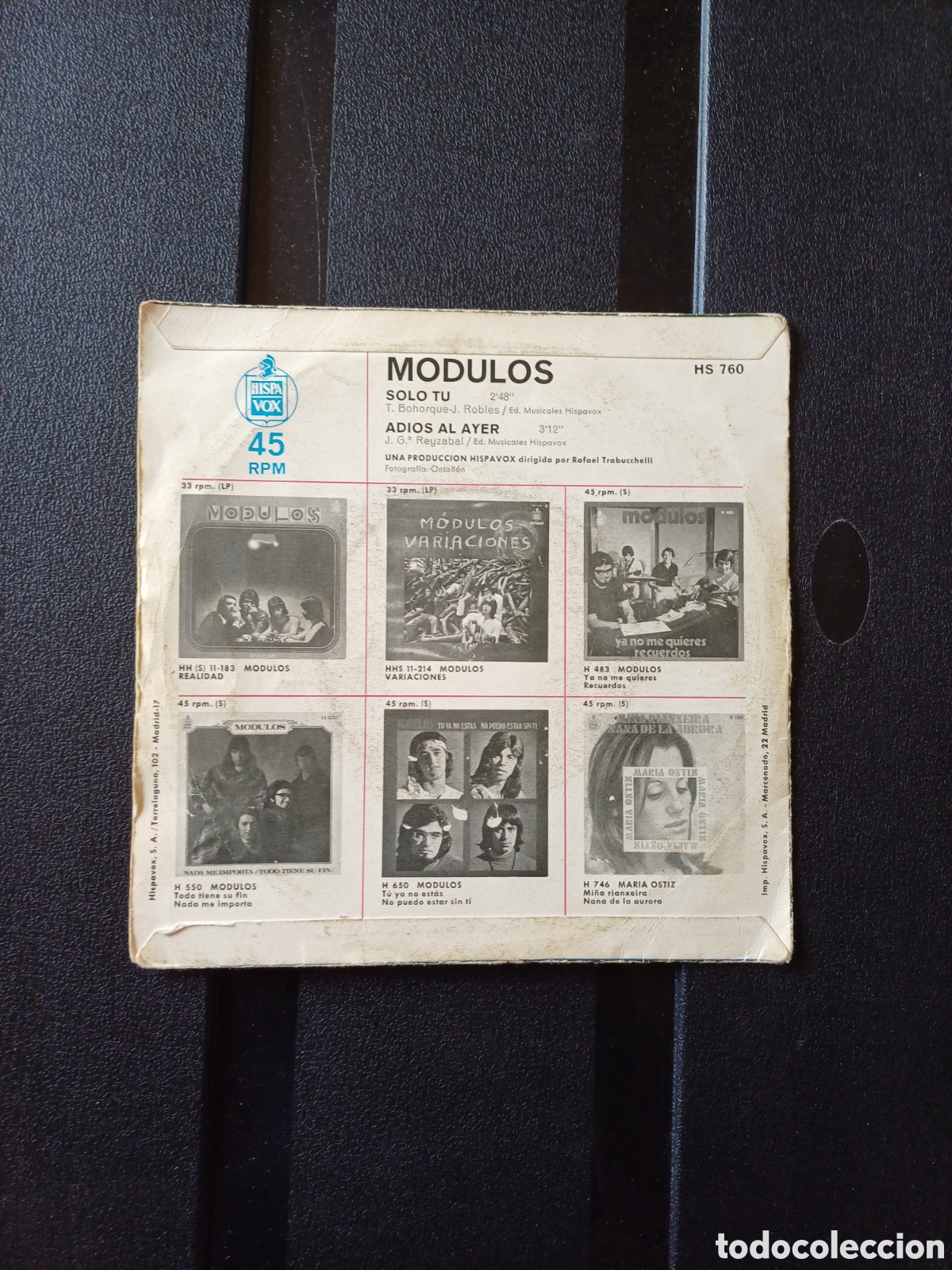 Discos de vinilo: Modulos Solo tu Adios al ayer - Foto 2