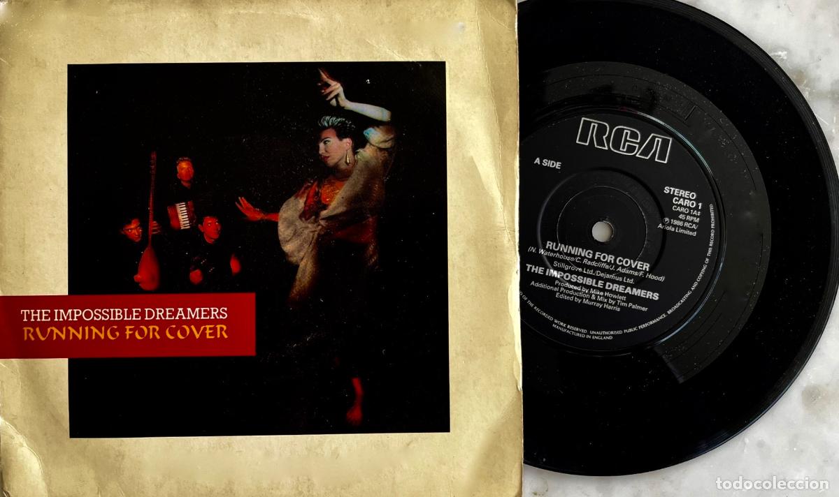 Disques de vinyle: THE IMPOSSIBLE DREAMERS. RUNNING FOR COVER. SINGLE ORIGINAL UK 1986