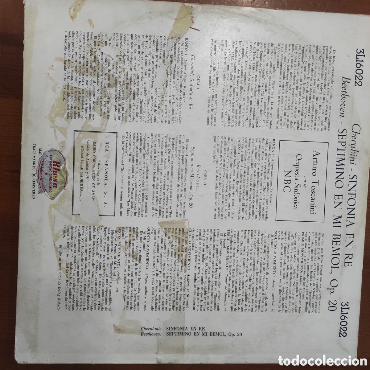 Discos de vinilo: Toscanini y la orquesta Sinf&oacute;nica NBC - Foto 2