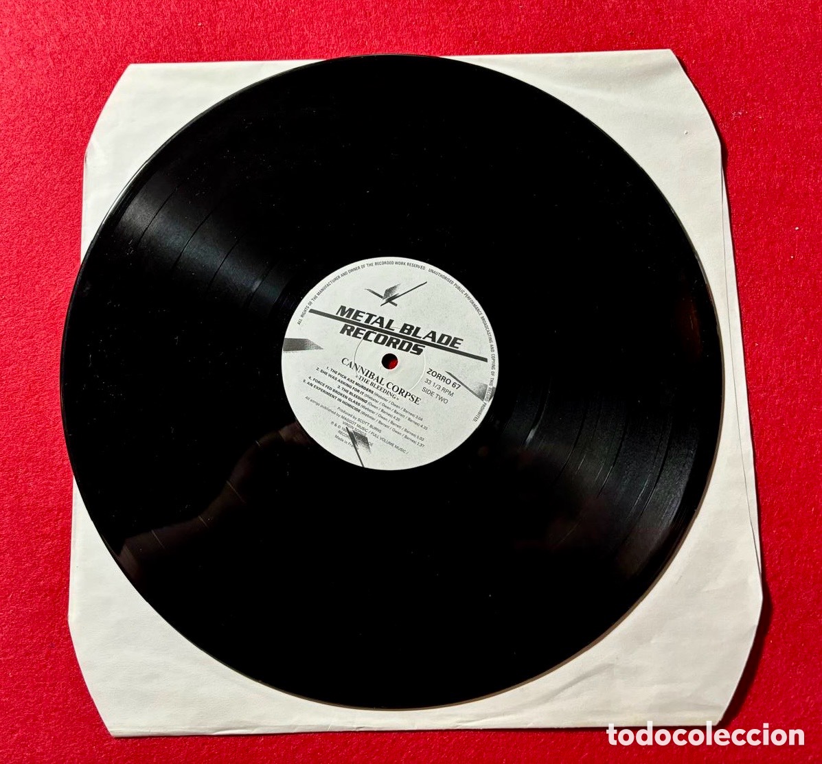 Discos de vinilo: LP CANNIBAL CORPSE - THE BLEEDING 1994 UK - Foto 3