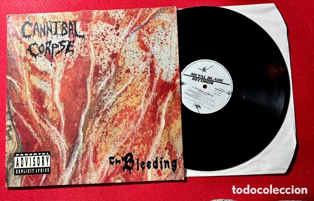 Discos de vinilo: LP CANNIBAL CORPSE - THE BLEEDING 1994 UK - Foto 5