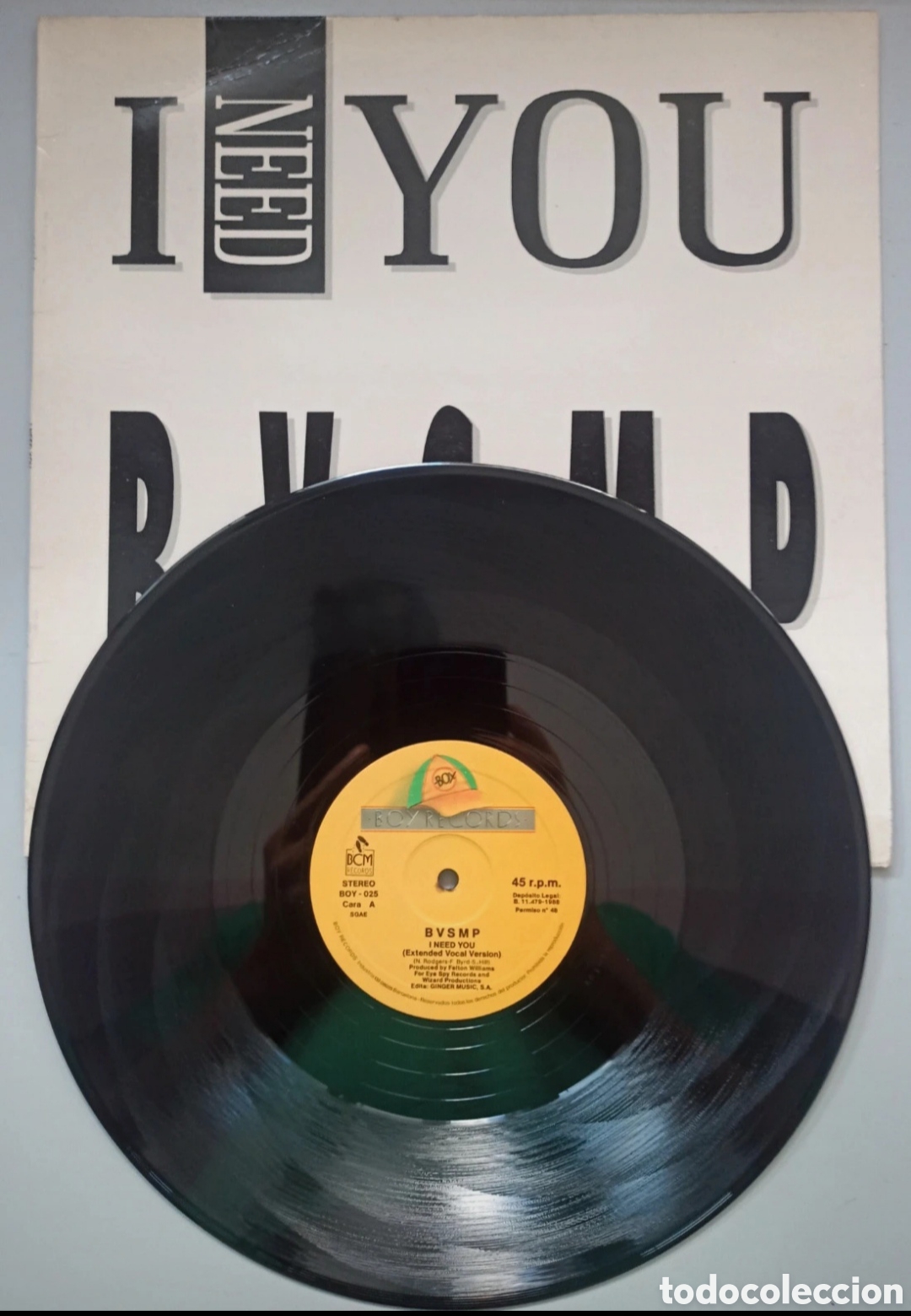 Discos de vinilo: BVMSP &rdquo;I need you&rdquo; 12&rdquo; - Foto 3