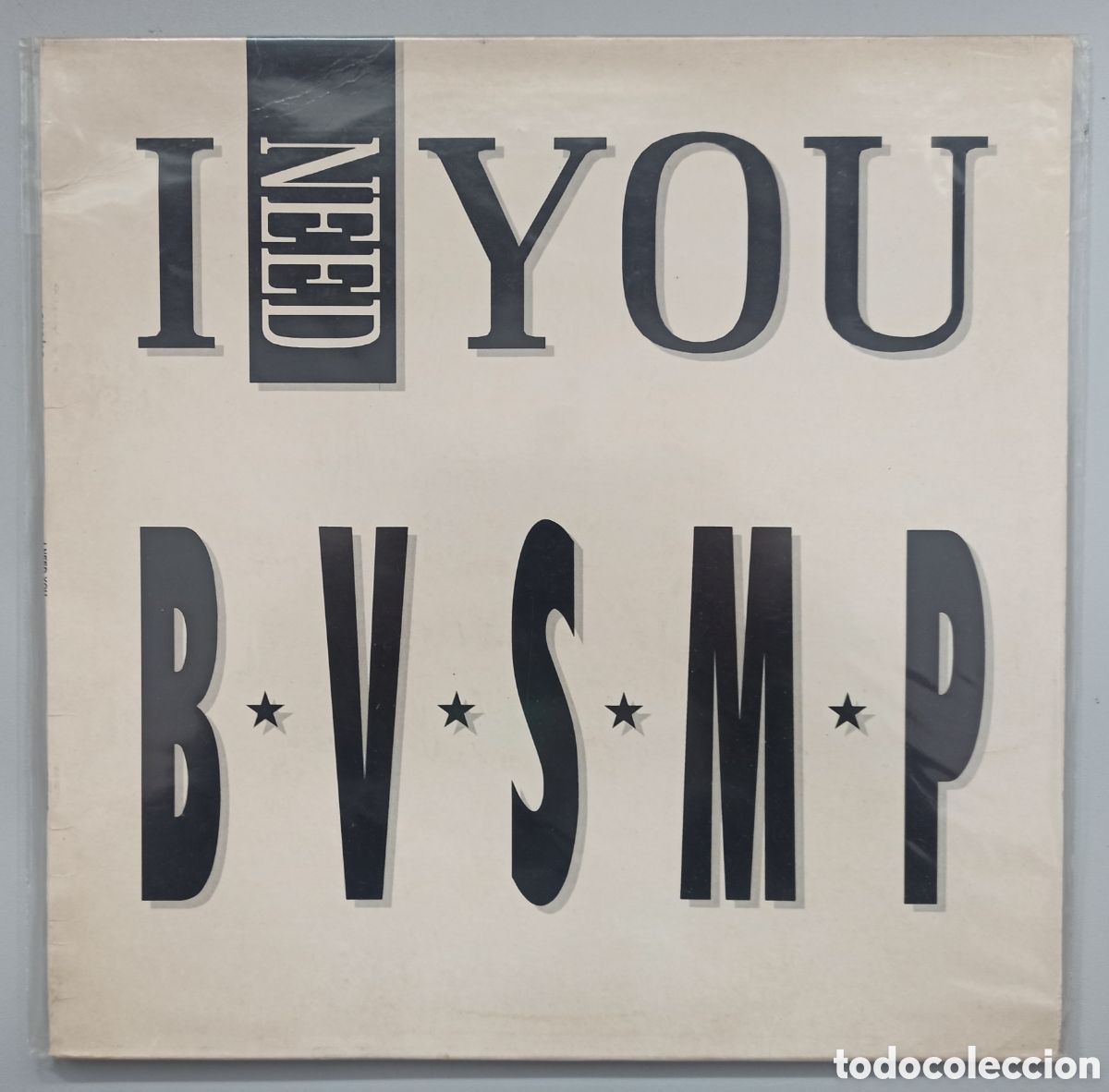 Discos de vinilo: BVMSP &rdquo;I need you&rdquo; 12&rdquo; - Foto 1