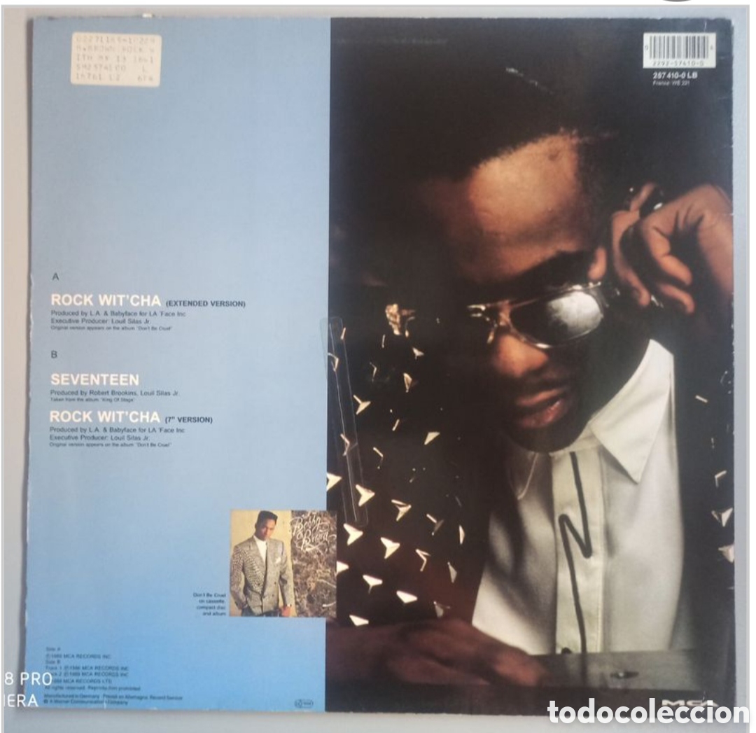 Discos de vinilo: Bobby Brown &rdquo;Rock witcha&rdquo; 12&rdquo; - Foto 2