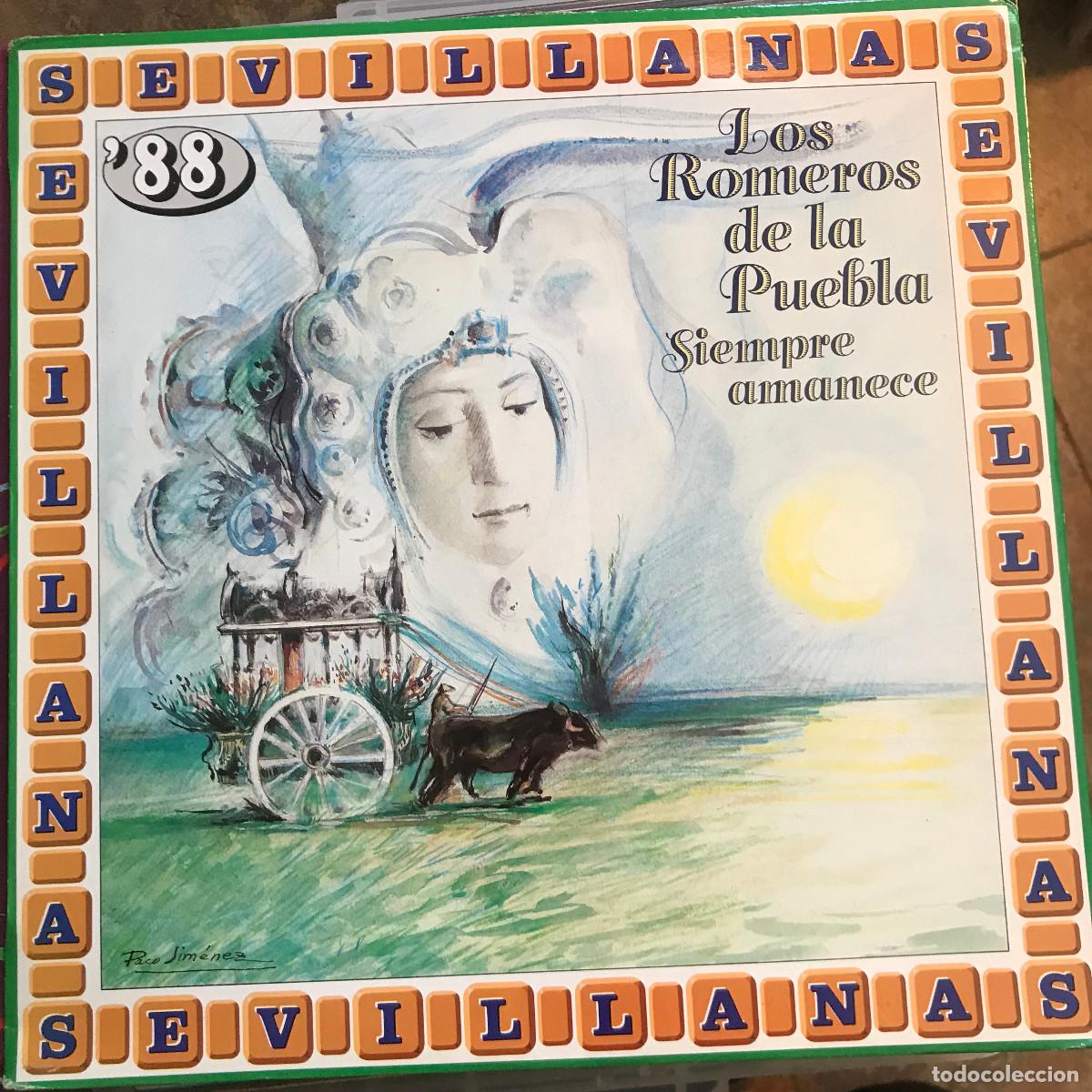 Disques de vinyle: ROMEROS DE LA PUEBLA - SIEMPRE AMANECE - LP HISPAVOX 1988
