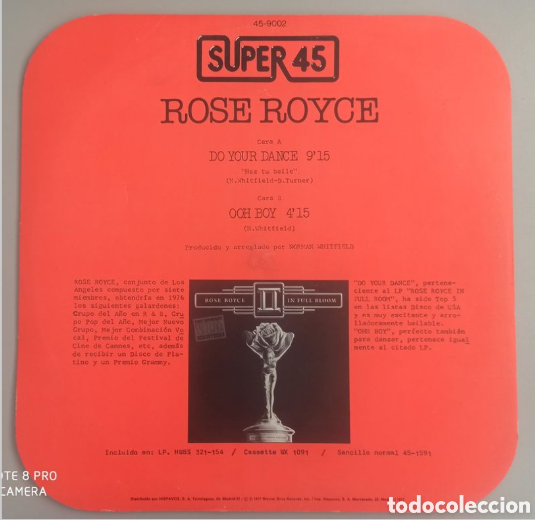 Discos de vinilo: Rose Royce &rdquo;Do your dance&rdquo; 12&rdquo; - Foto 2