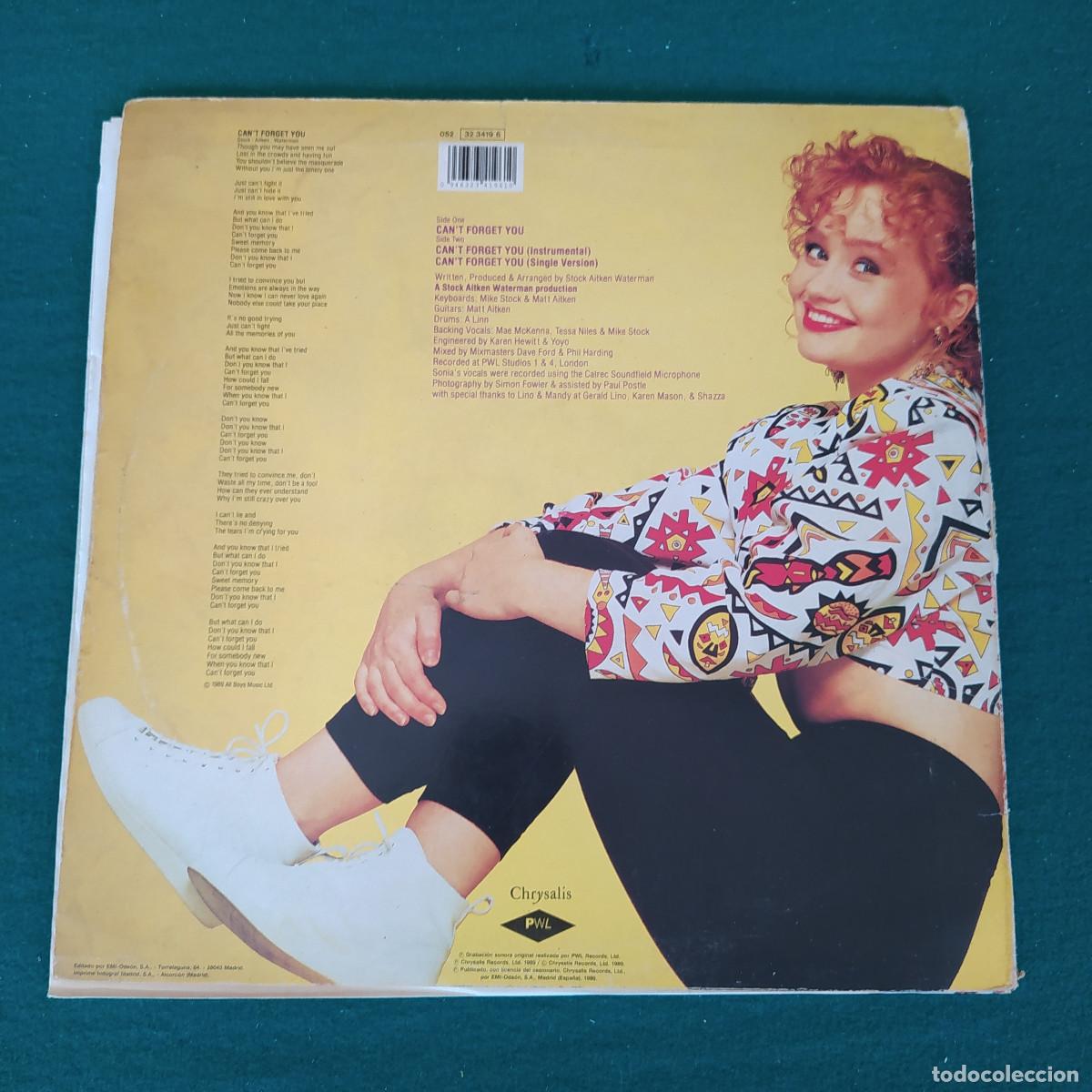 Discos de vinilo: Sonia &ndash; Cant Forget You - Foto 2