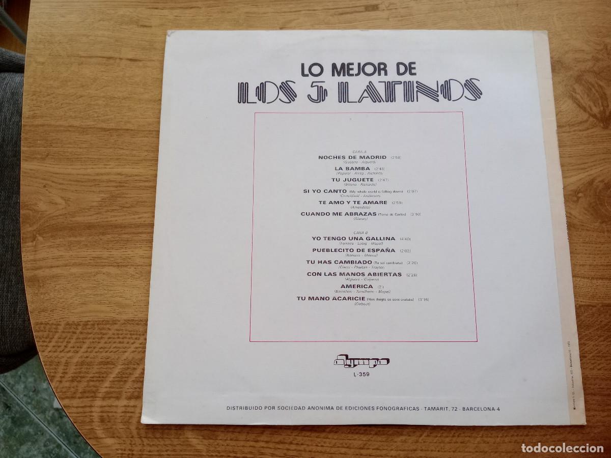 Discos de vinilo: LO MEJOR DE LOS 5 LATINOS - Foto 2