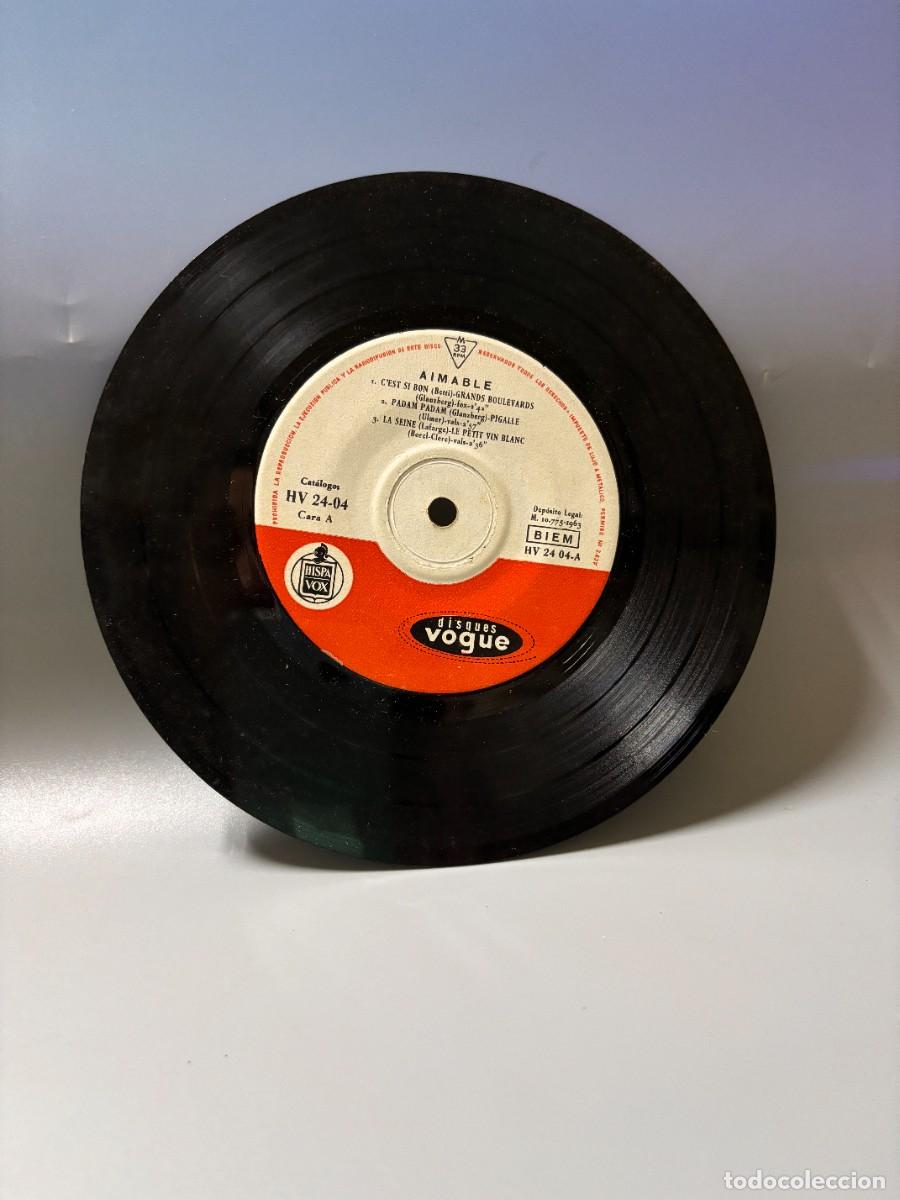 Discos de vinilo: MICRO LP - AIMABLE - CEST SI BON / PADAM PADAM - HISPAVOX - MADRID 1963 - Foto 2