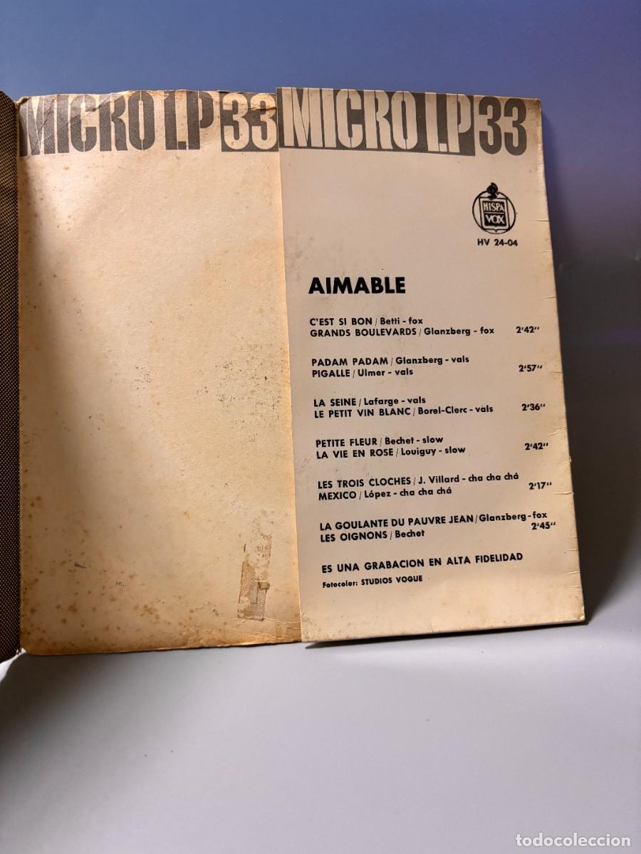 Discos de vinilo: MICRO LP - AIMABLE - CEST SI BON / PADAM PADAM - HISPAVOX - MADRID 1963 - Foto 4