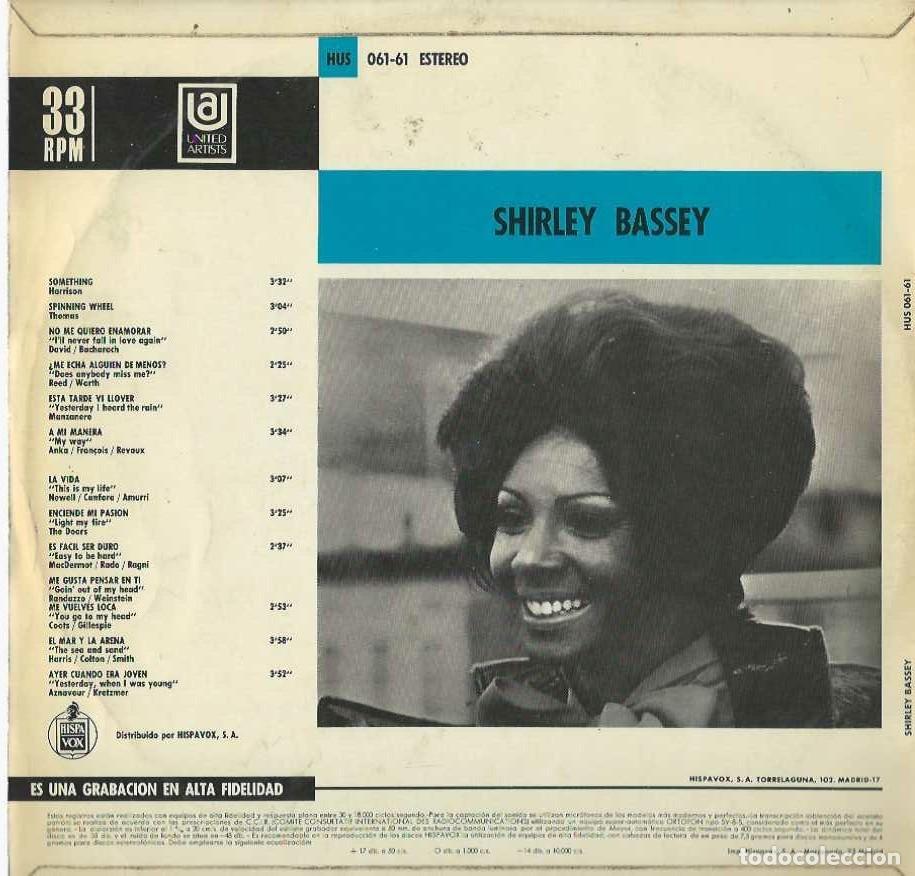 Discos de vinilo: SHIRLEY BASSEY LP SAMES ORIGINAL ESPA&Ntilde;OL - Foto 2