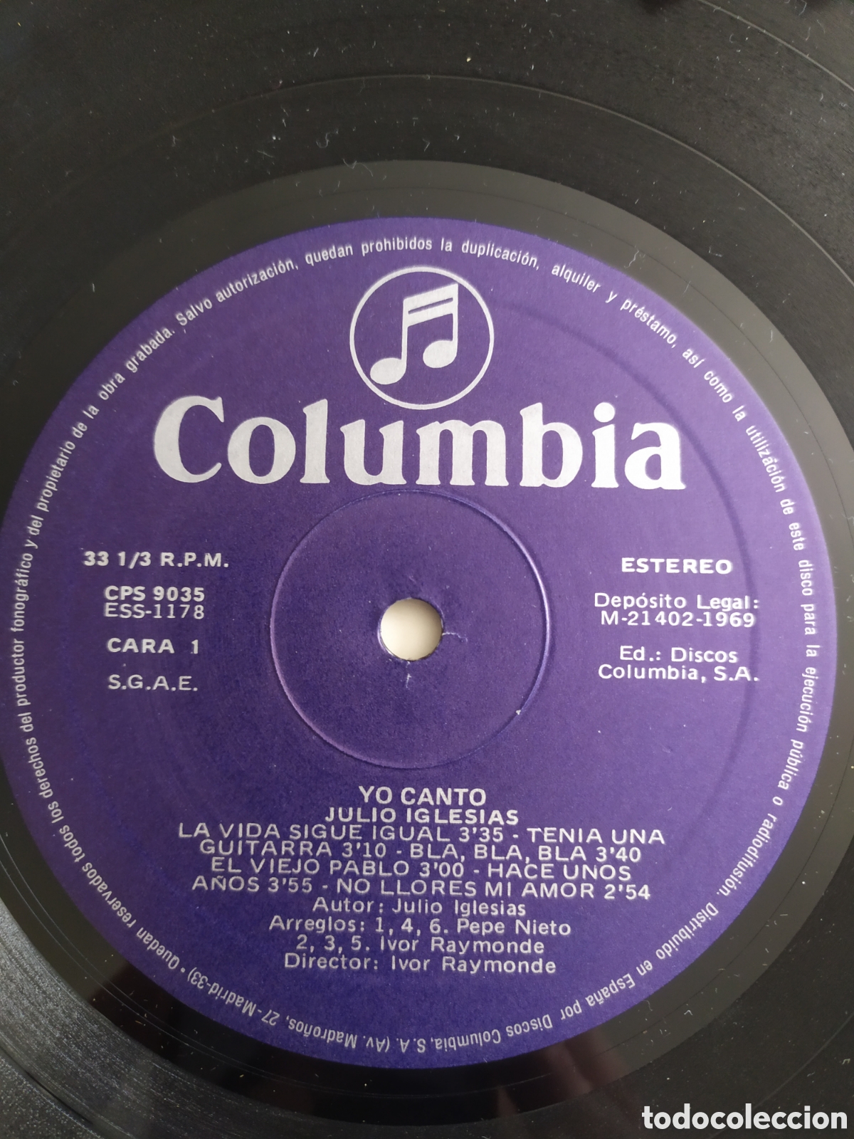 Discos de vinilo: Lp Julio Iglesias. Yo canto - Foto 3