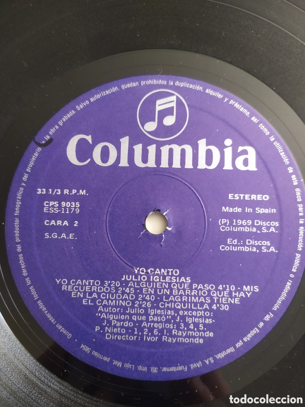 Discos de vinilo: Lp Julio Iglesias. Yo canto - Foto 4