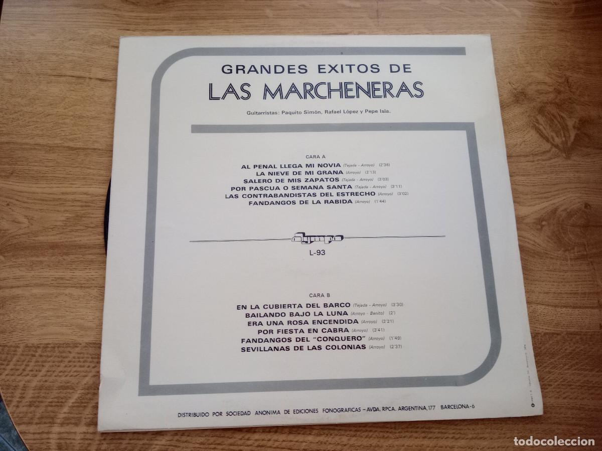 Discos de vinilo: GRANDES EXITOS DE LAS MARCHENERAS - Foto 2