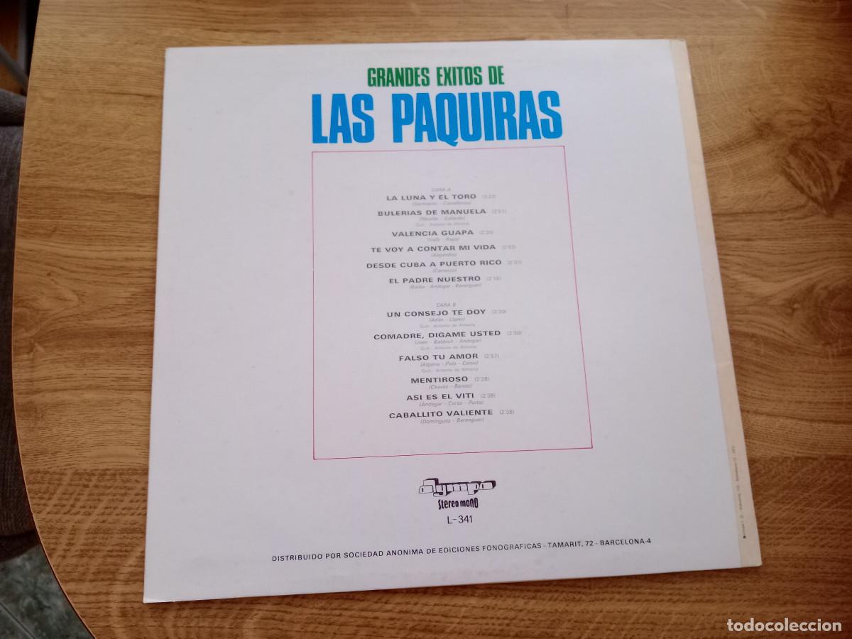Discos de vinilo: GRANDES EXITOS DE LAS PAQUIRAS - Foto 2