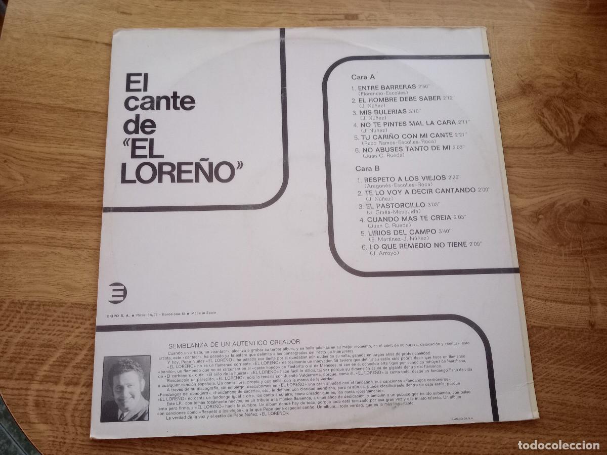 Discos de vinilo: EL CANTE DE EL LORE&Ntilde;O - Foto 2