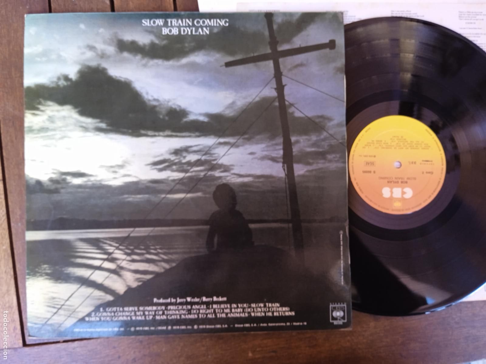 Discos de vinilo: BOB DYLAN LP. SLOW TRAIN COMING. MADE IN SPAIN. 1979. - Foto 6